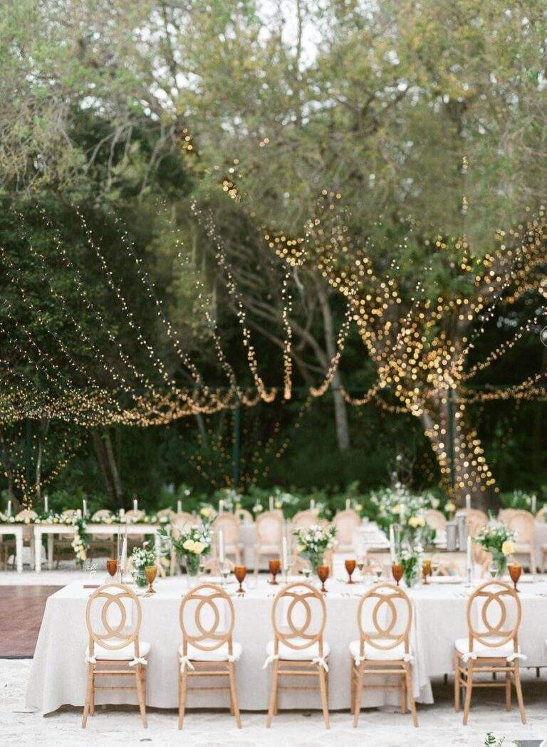 Reception overview at Deering Estate's Courtyard